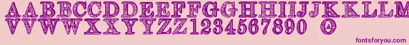 OlderSt Font – Purple Fonts on Pink Background