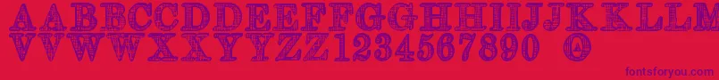 OlderSt Font – Purple Fonts on Red Background