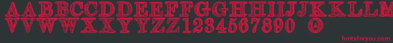 OlderSt Font – Red Fonts on Black Background