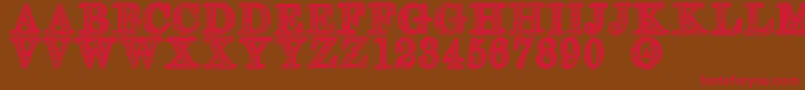 OlderSt Font – Red Fonts on Brown Background