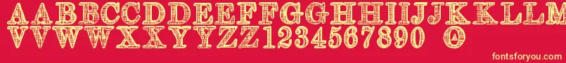 OlderSt Font – Yellow Fonts on Red Background