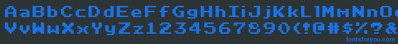 Czcionka RetrovilleNc – niebieskie czcionki na czarnym tle