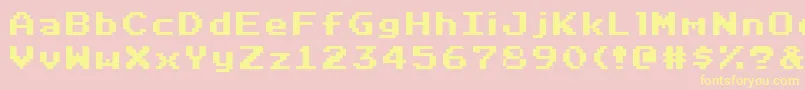 RetrovilleNc Font – Yellow Fonts on Pink Background