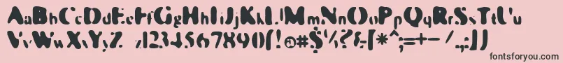 Galaxiz Font – Black Fonts on Pink Background