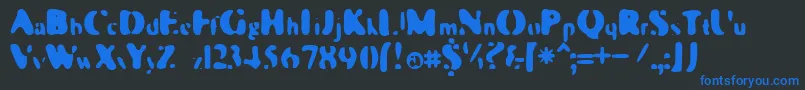 Galaxiz Font – Blue Fonts on Black Background