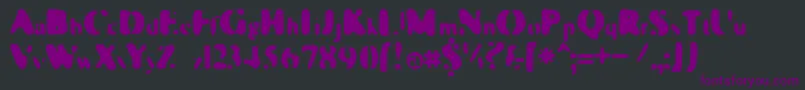 Шрифт Galaxiz – фиолетовые шрифты на чёрном фоне