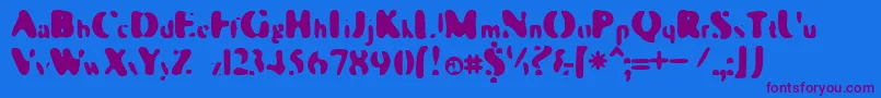 Galaxiz Font – Purple Fonts on Blue Background