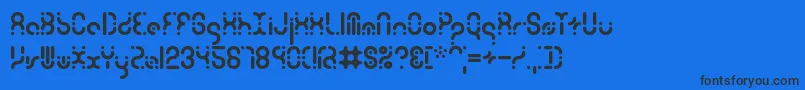 Шрифт ZoetropeBrk – чёрные шрифты на синем фоне