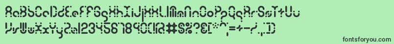 フォントZoetropeBrk – 緑の背景に黒い文字