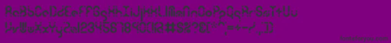 ZoetropeBrk-Schriftart – Schwarze Schriften auf violettem Hintergrund