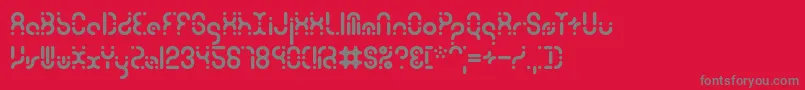 フォントZoetropeBrk – 赤い背景に灰色の文字