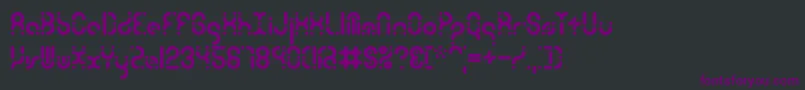 Czcionka ZoetropeBrk – fioletowe czcionki na czarnym tle