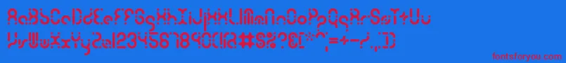 ZoetropeBrk Font – Red Fonts on Blue Background