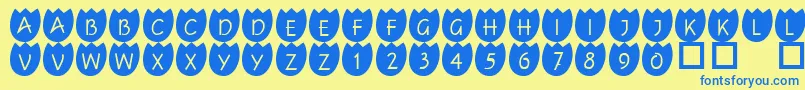 More about 101Tulipz Font 101Tulipz Font – Blue Fonts on Yellow Background