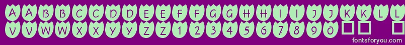 101Tulipz Font – Green Fonts on Purple Background