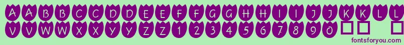 101Tulipz Font – Purple Fonts on Green Background