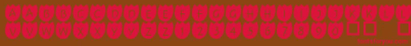 More about 101Tulipz Font 101Tulipz Font – Red Fonts on Brown Background