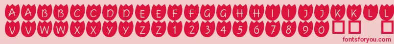 101Tulipz Font – Red Fonts on Pink Background