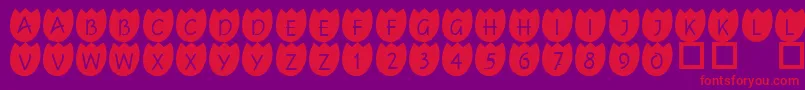 101Tulipz Font – Red Fonts on Purple Background