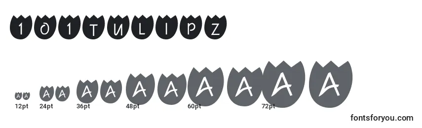 101Tulipz Font Sizes