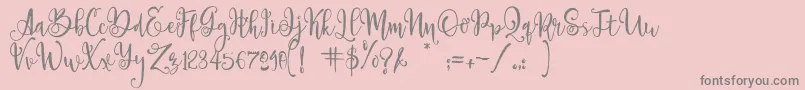 ParadisoVintageDemo-Schriftart – Graue Schriften auf rosa Hintergrund