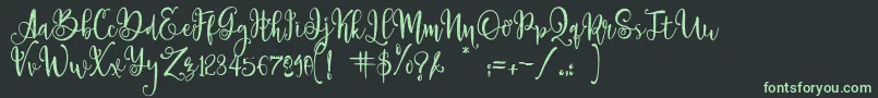 ParadisoVintageDemo Font – Green Fonts on Black Background