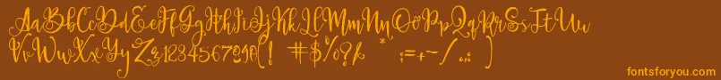 ParadisoVintageDemo Font – Orange Fonts on Brown Background