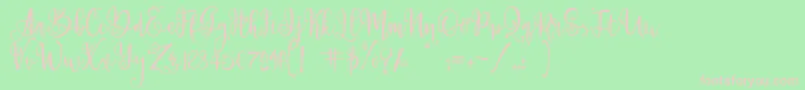 ParadisoVintageDemo Font – Pink Fonts on Green Background