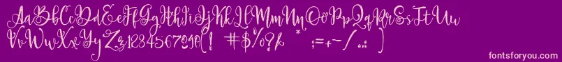 ParadisoVintageDemo Font – Pink Fonts on Purple Background