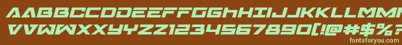 Transamericaexpandital Font – Green Fonts on Brown Background