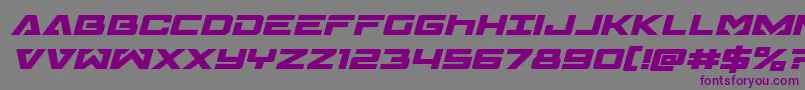 Transamericaexpandital Font – Purple Fonts on Gray Background