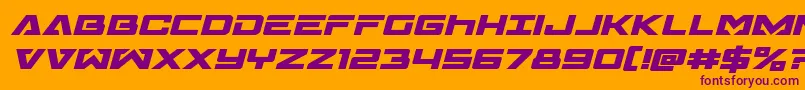 Transamericaexpandital Font – Purple Fonts on Orange Background