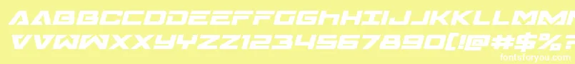 Transamericaexpandital Font – White Fonts on Yellow Background