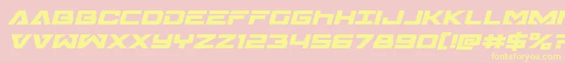 Transamericaexpandital Font – Yellow Fonts on Pink Background