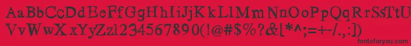 Losblauerreur Font – Black Fonts on Red Background