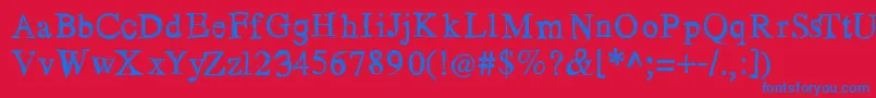 Losblauerreur Font – Blue Fonts on Red Background