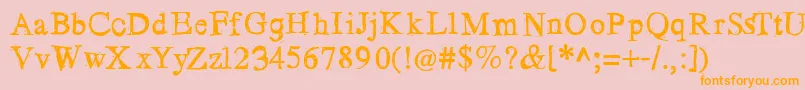 Losblauerreur Font – Orange Fonts on Pink Background