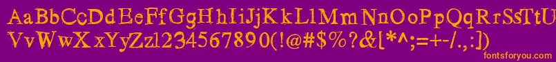 Losblauerreur Font – Orange Fonts on Purple Background