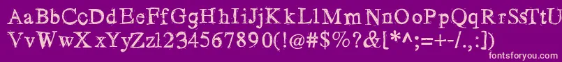 Losblauerreur Font – Pink Fonts on Purple Background