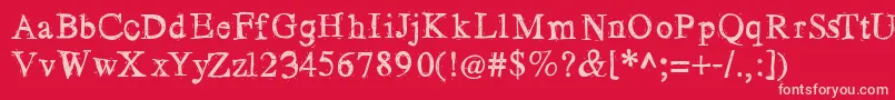 Losblauerreur Font – Pink Fonts on Red Background
