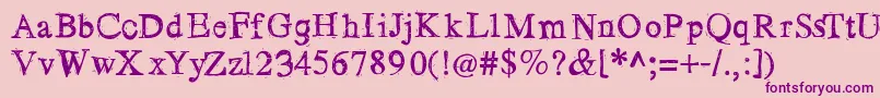 Losblauerreur Font – Purple Fonts on Pink Background