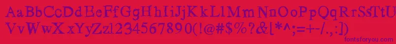 Losblauerreur Font – Purple Fonts on Red Background