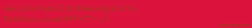 Police JoshSober – polices brunes sur fond rouge