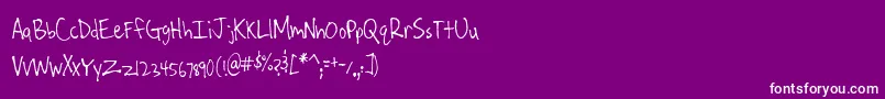 fuente JoshSober – Fuentes Blancas Sobre Fondo Morado