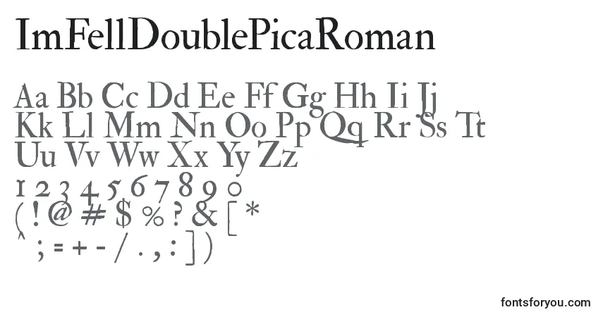 Schriftart ImFellDoublePicaRoman – Alphabet, Zahlen, spezielle Symbole