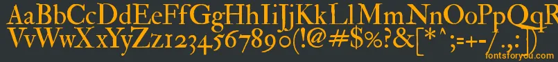 フォントImFellDoublePicaRoman – 黒い背景にオレンジの文字