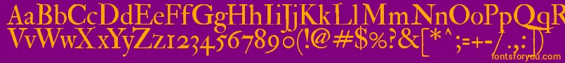 ImFellDoublePicaRoman Font – Orange Fonts on Purple Background