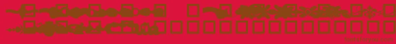 fuente GcDesignLineDingbat – Fuentes Marrones Sobre Fondo Rojo