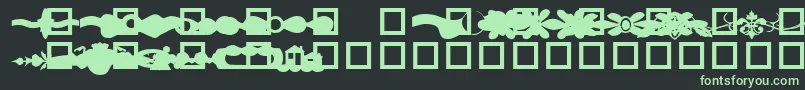 Czcionka GcDesignLineDingbat – zielone czcionki na czarnym tle