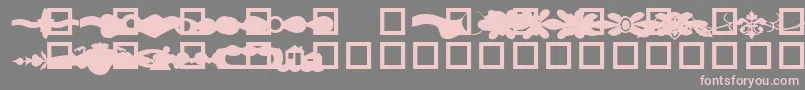 フォントGcDesignLineDingbat – 灰色の背景にピンクのフォント